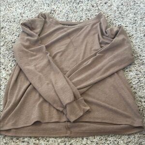 Women's Brown Long Sleeve Top